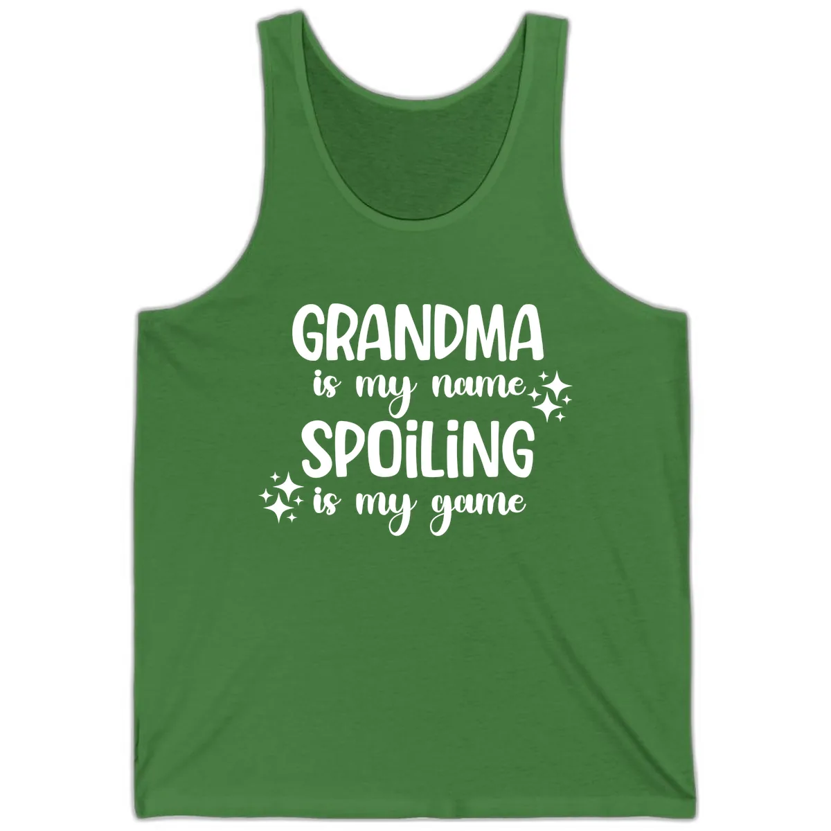 Grandma Is My Name Spoiling Is My Game Tank in Leaf